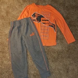 Puma sweatpants and long sleeve tshirt